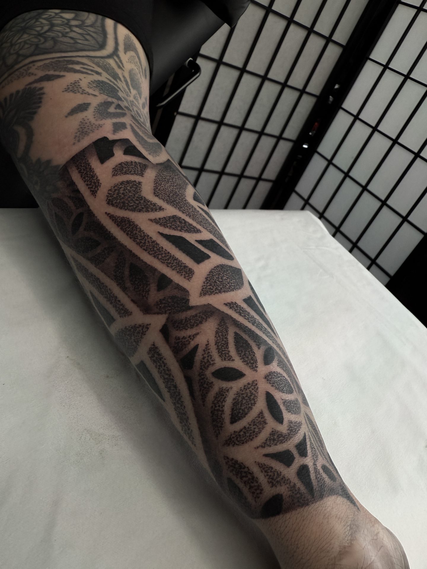 Mandala inner forearm tattoo by Liam Couper, Fife
