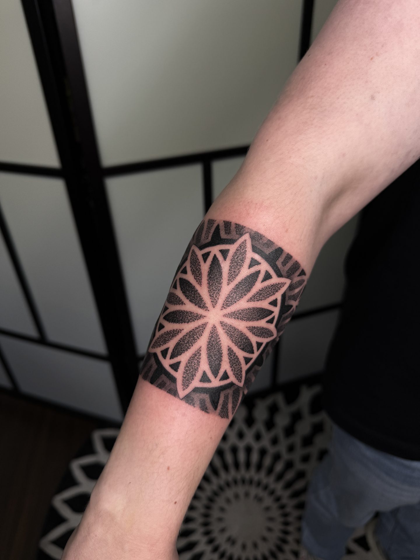 Mandala wrist band tattoo by Liam Couper, Fife